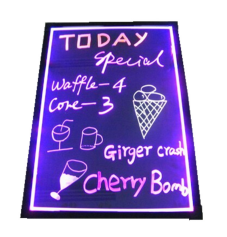 Tablero de escritura Led fluorescente 12 ''* 16'' intermitente iluminado <span class=keywords><strong>luminoso</strong></span> borrable mensaje pizarra letrero de neón con 8 bolígrafos fluorescentes - Product Image 3