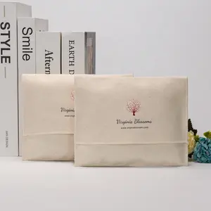 Wholesale Envelope Pouch Bag Cotton Envelope Bag with Customized Log Custom Accoutrement Packing Envelope Bags