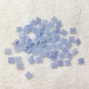 Pierres de trèfle à quatre feuilles, pierres synthétiques turquoise à rayures bleues, pierres précieuses turquoise bleues en vrac pour collier, bijoux - Product Image 3