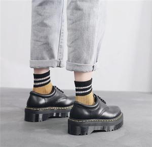 Nouvelles Bottes Plateformes Tendance pour Femmes, Bout Rond, Grandes Tailles, en Cuir Véritable, Chaussures Plates pour Dames, <span class=keywords><strong>Style</strong></span> Collège - Product Image 6