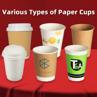 Gobelets en papier jetables écologiques personnalisés en gros pour les cafés restaurants boissons chaudes et froides à emporter