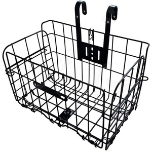 Cesta delantera <span class=keywords><strong>plegable</strong></span> <span class=keywords><strong>para</strong></span> <span class=keywords><strong>bicicleta</strong></span> Cesta de alambre <span class=keywords><strong>para</strong></span> <span class=keywords><strong>bicicleta</strong></span> con asas Fácil instalación en el manillar delantero - Product Image 1