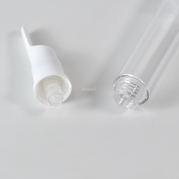 Botol Lotion Plastik Transparan Mini Tanpa Udara dengan Wadah Isi Ulang 5ml 10ml 12ml 15ml untuk Kemasan Perawatan Pribadi