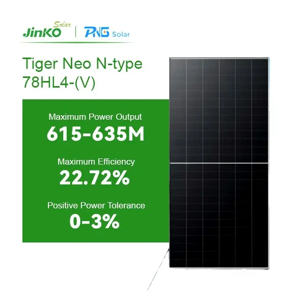 JinKo Tiger Neo N-Type Panel solar 615W 610W 580W 620 W 670W Módulos fotovoltaicos bifaciales Precio 620 vatios