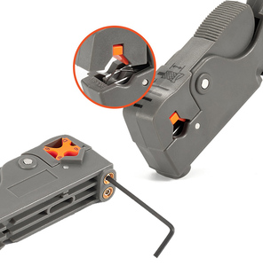 Pince à dénuder multifonction à lame plate, couteau à dénuder, pince à dénuder rotative pour câbles coaxiaux, réseau, vidéo, téléphone - Product Image 3