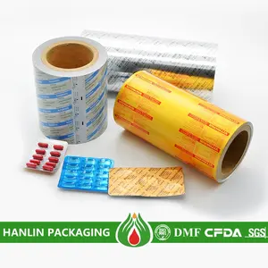 Rotoli di foglio di alluminio blister farmaceutico personalizzati utilizzati per l'imballaggio di capsule e pillole