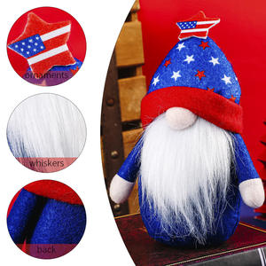 Muñeco de Peluche con la Bandera Estadounidense para el Día de la Independencia, 4 de <span class=keywords><strong>Julio</strong></span>, para Niños, Tela Reciclada, Decoración del Hogar - Product Image 2