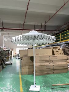 Venta caliente de color personalizado al aire libre paraguas poste central para playa jardín restaurante muebles hechos de poliéster duradero <span class=keywords><strong>Base</strong></span> incluida - Product Image 5