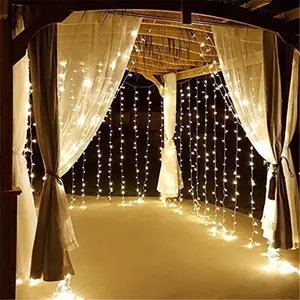 ट्विंकल माला 3*3m 300 एलईडी खिड़की के पर्दे के लिए स्ट्रिंग प्रकाश शादी की पार्टी घर उद्यान बेडरूम आउटडोर इनडोर दीवार सजावट
