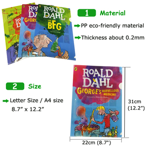 Tùy chỉnh A4 nhựa PP rõ ràng l-hình dạng thư mục tập tin với đầy đủ màu sắc in ấn chất lượng cao nộp hồ sơ sản phẩm - Product Image 5