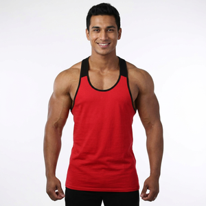OEM Wholesale Custom Gym Stringer Tank Top Breathable Fitness Sports <b>Singlet</b> Casual Muscle Style Knitted T-Shirt Blank Pattern - Product Image 1