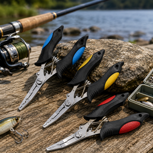 Pince à bec courbé pour leurres <span class=keywords><strong>de</strong></span> pêche, outil pour anneaux brisés, extracteur d'hameçons, coupe-<span class=keywords><strong>ligne</strong></span>, Alicates Pesca, pour la pêche en bord <span class=keywords><strong>de</strong></span> mer, en lac, en bateau, en kayak, sacs <span class=keywords><strong>de</strong></span> pêche - Product Image 2