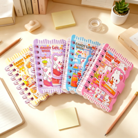 Carnet d'adresses spirale A7 Depai Lapin de dessin animé mignon, 80 feuilles, pages intérieures couleur, portable, cadeau scolaire pour enfants, papeterie