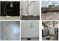 Arche dorée lisse avec des ailes, support à gâteau, plateau, centre de table pour mariage, fête, lustre suspendu, décoration de passage, arche métallique