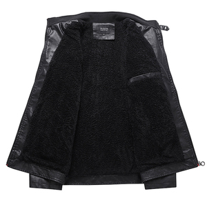 Áo khoác gió mùa thu chất liệu nỉ PU, áo khoác da may thêu tùy chỉnh dành cho nam - Product Image 2