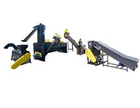 Machine de recyclage automatique de plastique PP PE PET, broyeur et laveur de bouteilles en plastique, petite machine de broyage de bouteilles en PET pour les déchets