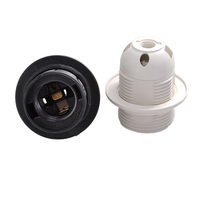 Support de lampe E27 en plastique blanc de type vis, marque JX, avec anneau de sécurité, pour usage intérieur/extérieur, 220V, ouverture personnalisable, vente en gros