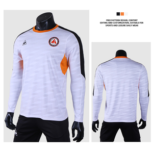 <span class=keywords><strong>Service</strong></span> complet, maillot de football personnalisé en jacquard respirant, imprimé numériquement, manches longues, uniforme d'équipe pour l'entraînement au football - Product Image 3