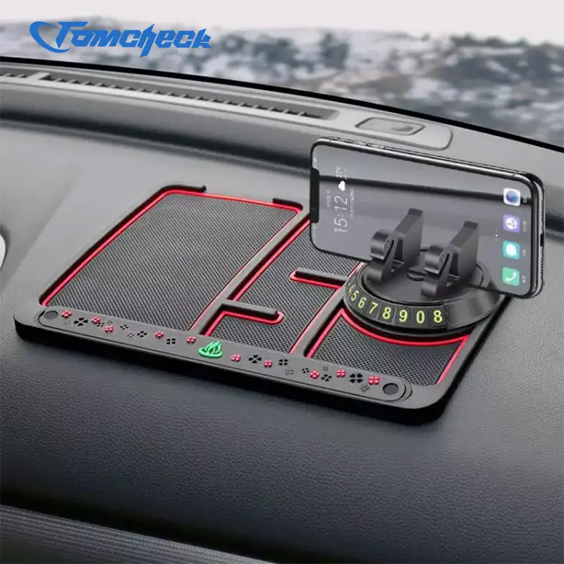 4 in1 Car Phone Holder Non-slip Pad Anti Slip Mat Strong Sticky Dashboard Phone Mount Aromatherapy Dashboard Cell Phone Holder