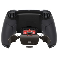 Poignées noires caoutchoutées pour PS5 BDM030/040/050 Remapper extension de bouton en métal arrière pour accessoires de contrôleur sans fil PS5