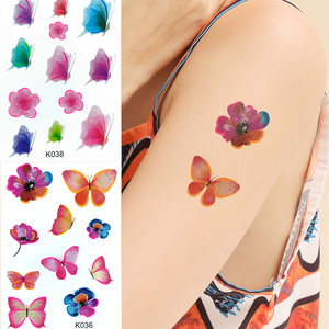 Ingrosso adesivi per tatuaggi temporanei impermeabili per Body Art simpatici disegni di moda di colore per ragazza <span class=keywords><strong>farfalla</strong></span> simpatici tatuaggi colorati - Product Image 4