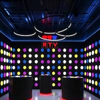Lampe murale active à induction tactile en acrylique, 2W RGB, pour salle de jeux, KTV, club