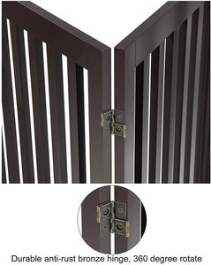 <span class=keywords><strong>Barrière</strong></span> de <span class=keywords><strong>sécurité</strong></span> pour animaux de compagnie en bois, moderne, autoportante, 24 pouces de hauteur, pour chats, chiens, oiseaux, pliable, extensible, utilisation intérieure, avec <span class=keywords><strong>barrière</strong></span> pour portes et escaliers - Product Image 6