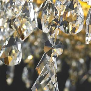 Candelabro LED posmoderno de hierro dorado, lámpara colgante de techo de cristal transparente redonda de lujo, luz de diseño personalizada moderna Simple - Product Image 6