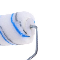 Rodillo de Pintura Decorativo con Rayas Azules de 9 Pulgadas, Rodillo de Pintura de Tela de Felpa Antideslizante