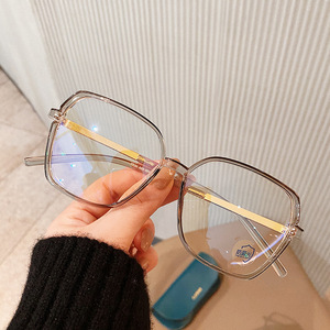 Montures de lunettes carrées rétro pour femmes, verres PC anti-lumière bleue, monture complète R5 605, origine Taizhou - Product Image 4
