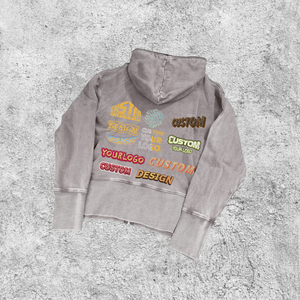 Sudadera con capucha transpirable con bolsillos y cremallera completa bordada con serigrafía para hombre 2025 - Product Image 3