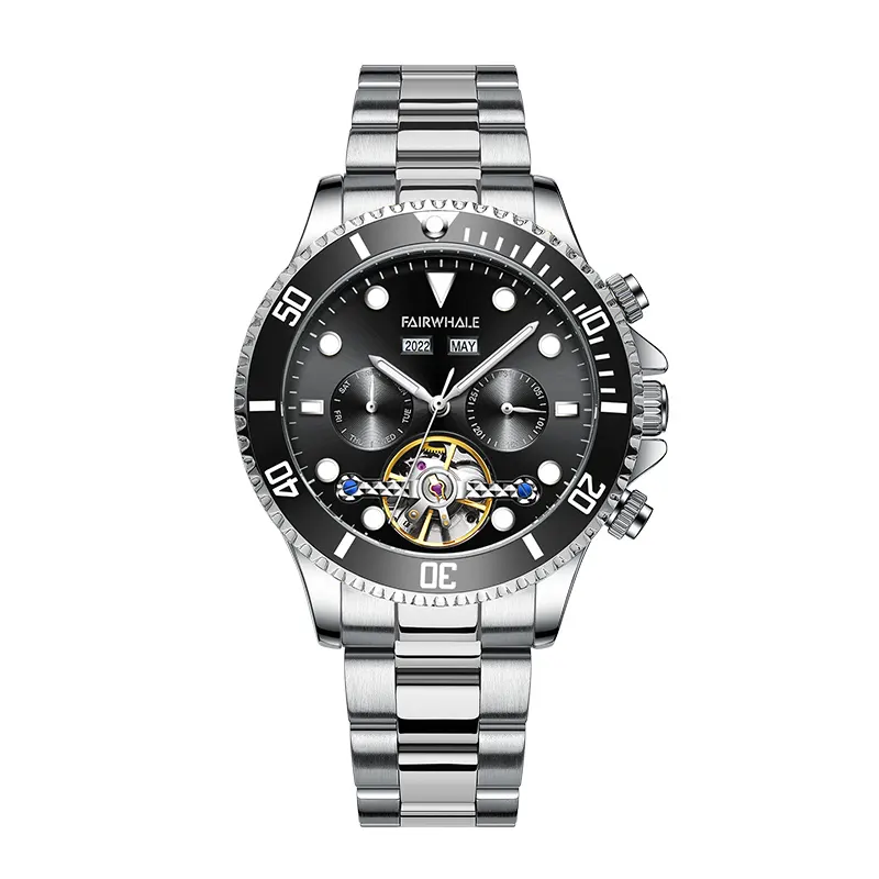 Custom Casual Luxury Brand 3ATM Waterproof Professional Stainless Steel Strap Automatic Men Diver Mechanical Dive Watch