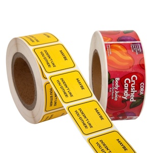Rouleau d'autocollants personnalisés écologiques en papier artistique pour la marquage et l'identification des compartiments de vaisselle des cantines scolaires et la triage des aliments en restauration. - Product Image 1