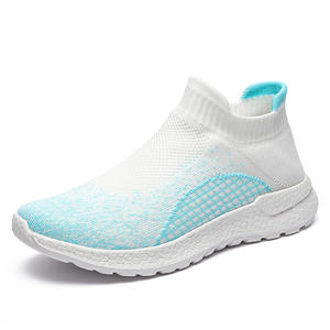 Baskets décontractées tricotées légères pour couple amoureux chaussures de course et de marche pour femmes avec logo de marque quantité minimale de commande en petite quantité pour hommes - Product Image 5