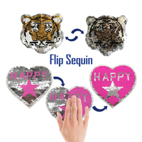 Écusson à paillettes personnalisé bricolage Écusson de broderie fer sur paillettes Double face Écussons brodés