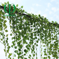 Guirlande de feuilles de Pothos artificielles suspendues, décoration de plafond, toile de fond pour mariage et fête