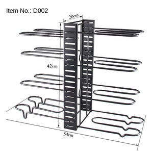 Scaffale di stoccaggio del coperchio del vaso in ferro battuto di vendita caldo scaffale da cucina regolabile multistrato scaffale da tavolo estensibile - Product Image 5