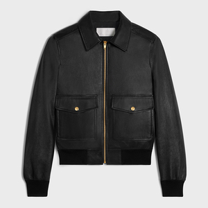 NAFA OEM lujo Vintage Glamour luz cuero genuino <span class=keywords><strong>aviador</strong></span> bombardero chaqueta al aire libre mujeres señoras - Product Image 1