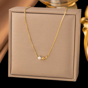 Collar de Cobre de Dongguan, Joyería con Diamantes, Diseño de Gota de Agua y Flor, Cadena de Bambú, Unisex, Estilo Deportivo, No se Desgasta - Product Image 1