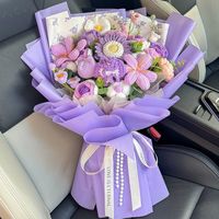Fabricants de bouquets de roses au crochet, bouquets en peluche avec fil, pour la remise des diplômes, la fête des mères, écologiques, vente en gros