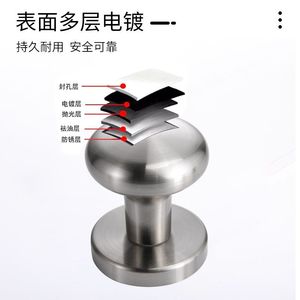 Serrure de porte encastrée avec poignée ronde unilatérale en alliage d'aluminium, adaptée aux portes d'entrée de chambre, peut être verrouillable. - Product Image 5