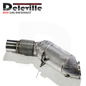 Deleville tuyau de descente d'échappement pour <span class=keywords><strong>BMW</strong></span> 325/<span class=keywords><strong>330</strong></span> G20/G28/G38 2.0T B48 2020-2022 tuyau de descente 200/300 cellule catted tuyau d'échappement - Product Image 3