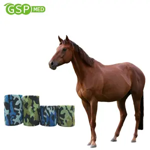 Vendaje elástico autoadhesivo para caballo, cinta de envoltura de veterinario impresa, de la mejor calidad
