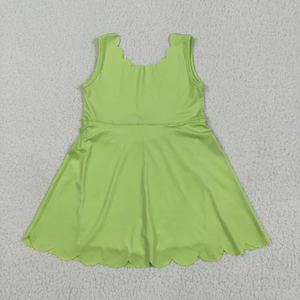 Vestidos sin mangas con volantes hasta la rodilla para niñas, ropa de yoga y actividades para hermanas - Product Image 4