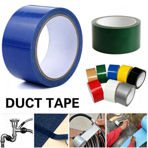 Custom Color Printed Single Sided Hot Melt Rubber Adhesive PVC Duct Tape Silver Heavy Duty Waterproof Repair for Carton Sealing