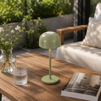 Lampe de table champignon minimaliste contemporaine à commande tactile, alimentée par batterie, sans fil, à intensité variable pour bar, hôtel, chambre à coucher