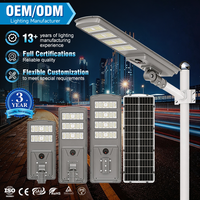 Meilleur prix Projet Utilisation Extérieur En Aluminium Lampadaire 100W 150W 200W Jardin Intégré Led Solaire Réverbère