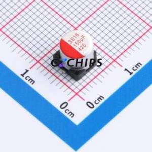 JBLM2151M016C058RTM ตัวเก็บประจุแบบแข็งชนิด SMD, ขนาด D6.3xL5.8 มม. ( ความจุ: 150uF ) ( ความแม่นยำ: 20% แรงดันไฟฟ้าที่กำหนด: 16V ) - Product Image 1