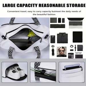 Sac de badminton portable multifonctionnel en nylon grande capacité, imperméable et tendance, pour hommes et femmes, idéal pour les voyages et la salle de sport - Product Image 4