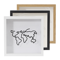 Cadre photo carré en bois de qualité supérieure, fait à la main, écologique, durable, pour les voyages, les aventures, l'archives, la boîte à souvenirs, la collection de cartes postales, de billets